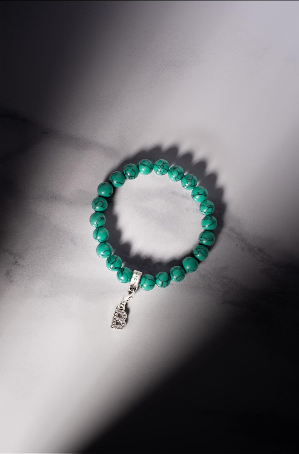 Színes gyöngy karkötő - 'Zöld türkiz'